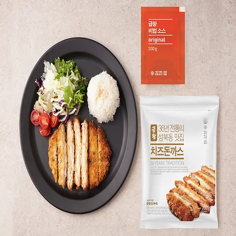 맛있는家 1987년 전통의 성북동 맛집 금왕치즈돈까스10세트(1세트치즈돈까스200gx1팩+소스100gx1봉)