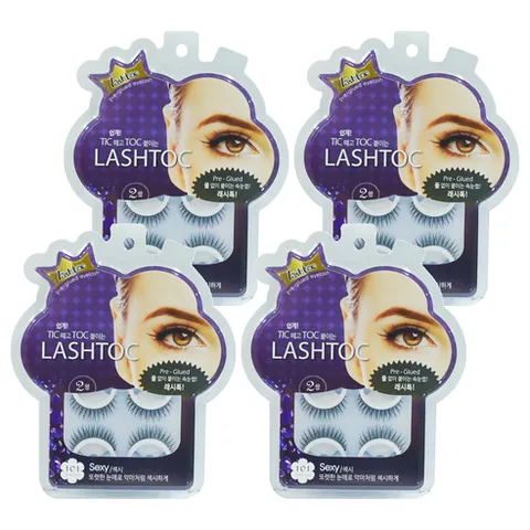 래쉬톡 시즌2 노글루 원터치 인조속눈썹, 섹시, 4개