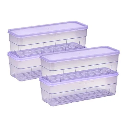 땡스소윤 냉동실 전용 밀폐용기 세트 쿨라벤더, 1개, 2호4p