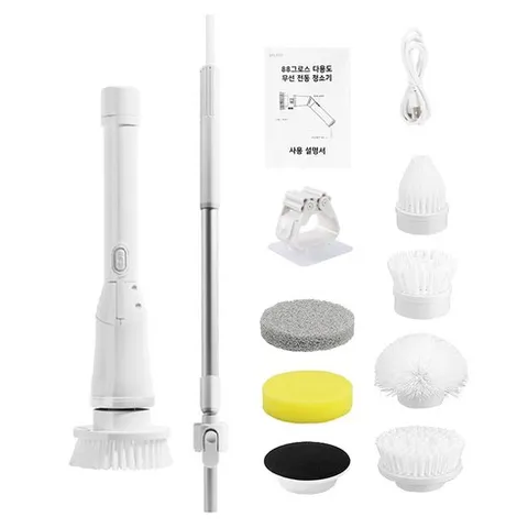 88그로스 화장실 무선 전동 욕실 청소기 BP202501WH, 화이트