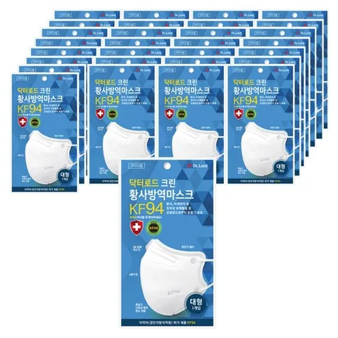 닥터로드 크린 황사방역 마스크 대형 KF94, 화이트, 1개입, 50개