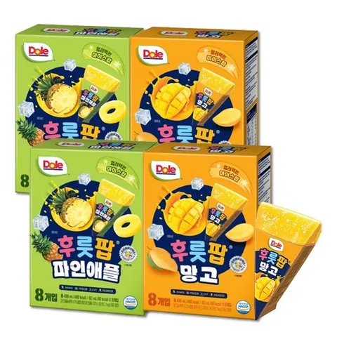 돌 후룻팝 파인애플 16p + 망고 16p, 496ml, 4박스