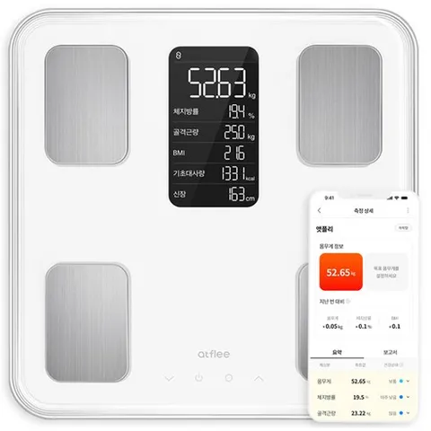앳플리 더블 스마트 인바디 체중계, TX, 화이트, 1개