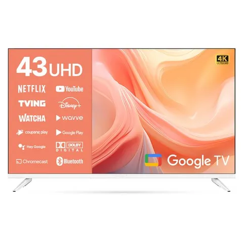 [10% 환급가전] 와이드뷰 4K UHD 구글 스마트 TV, GTWV430UHD, 고객직접설치, 스탠드형, 109cm(43인치)
