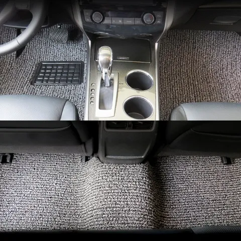 순수 코일 차량용 카매트 확장형 3p, 현대 싼타페TM 2018 ~ 2020, 그레이 + 블랙