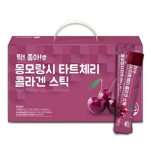 미쁨생활건강 딱 좋아 몽모랑시 타트체리 콜라겐 젤리 스틱, 1200g, 1개