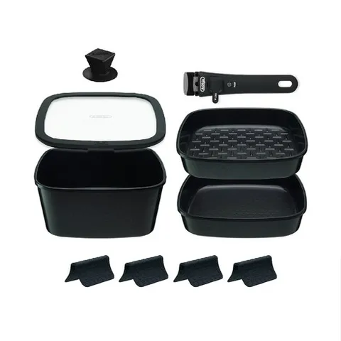 보오글 냄비 후라이팬 6종 풀세트 인덕션 IH, 클래식 블랙, 프라이팬22cm + 그릴팬 22cm + 냄비 22cm + 실리콘 유리뚜껑세트 + 멀티세이프 핸들 + 스크래치 방지패드4개, 3개