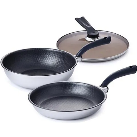 알텐바흐인덕션헥사 통5중프라이팬세트 3개, 혼합색상,프라이팬28cm + 궁중팬 28cm + 유리커버 28cm, 1개