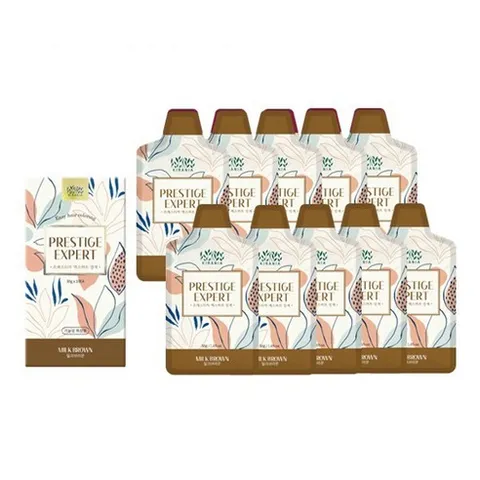 키라니아 프레스티지 엑스퍼트 셀프퀵 새치 염색약 10p, 밀크브라운, 1개