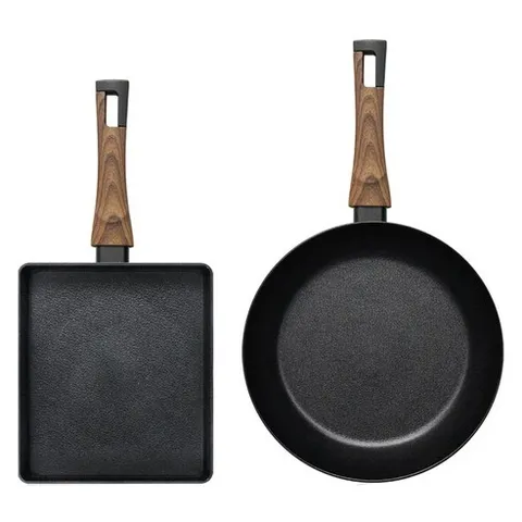 실바트IH 인덕션 까리노프라이팬세트 2개, 블랙, 계란말이팬 24cm +프라이팬28cm, 1세트