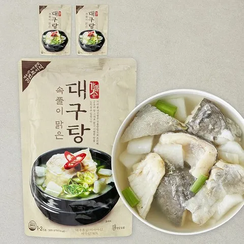 가마솥 청조 속풀이 맑은 대구탕, 500g, 3개