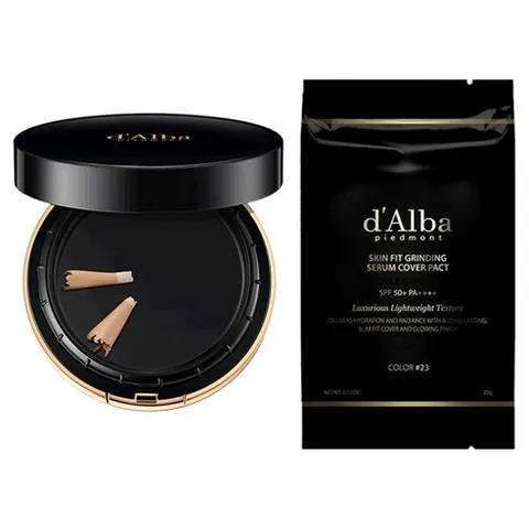 달바 스킨 핏 그라인딩 세럼 커버 팩트 20g + 리필 20g 세트, 23호, 1개