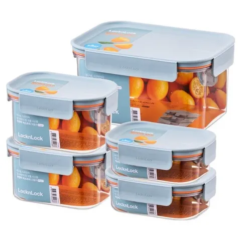 락앤락 비스프리 모듈러 플러스 5p, 1세트, 260ml(2P)+450ml(2P)+1.5L(1P)