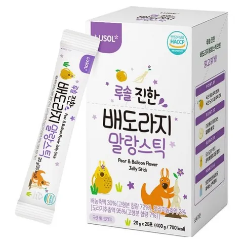 루솔 진한 배도라지 말랑스틱, 혼합맛(배/도라지), 400g, 1개