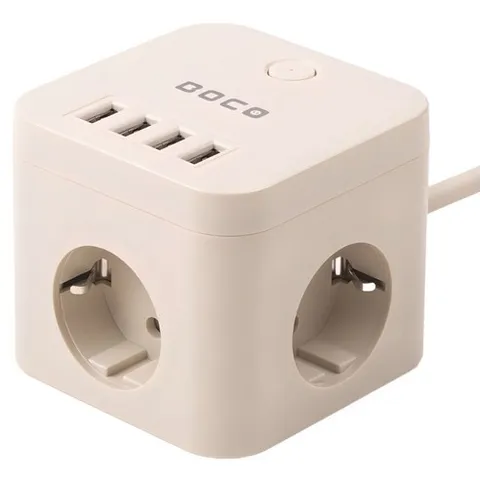 보코 USB 큐브 멀티탭 3구 SL-320, 2m, 크림, 1개