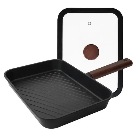 델라고 인덕션 오일마스터 코팅 사각그릴팬 20 x 28 cm