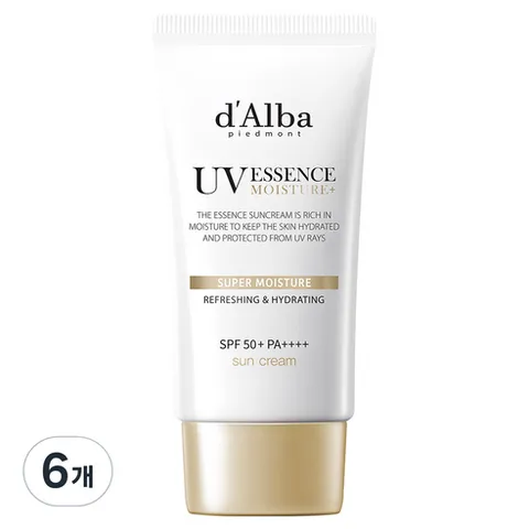 달바 수퍼 모이스처 에센스 선크림 SPF50+ PA++++, 50ml, 6개