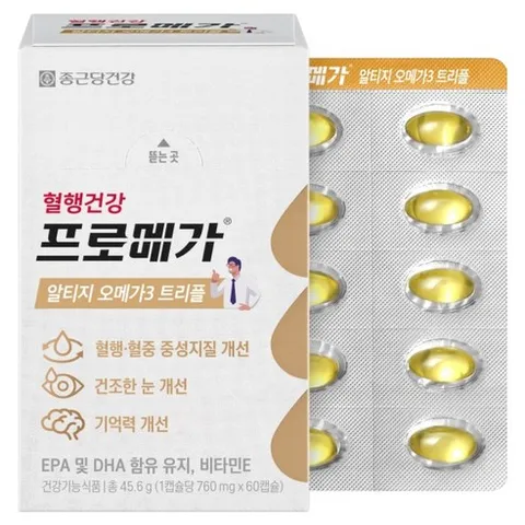 프로메가종근당건강알티지오메가3트리플 45.6g, 60정, 1개