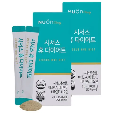 NUON 시서스 휴 다이어트 보조제 14p, 28g, 2개