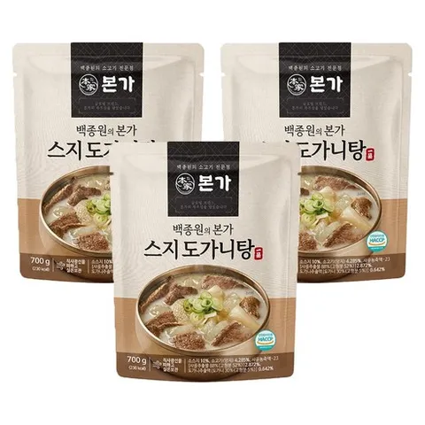 TBK 백종원의 본가 스지 도가니탕, 3개, 700g