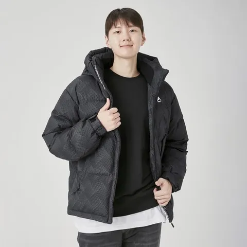 네파 남녀공용 에어그램 TM 플러스 프린트 다운 패딩 점퍼 7IF2087