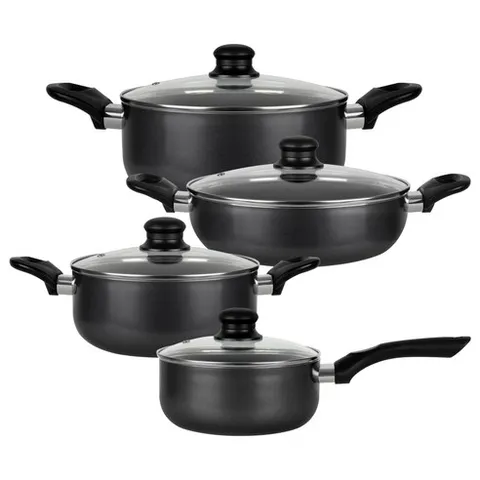탐사 세라믹 코팅 냄비 4종 세트 (인덕션 사용 가능), 딥블랙, 편수 냄비 18cm + 양수 냄비 20cm + 양수 냄비 24cm + 전골 냄비 24cm, 1세트