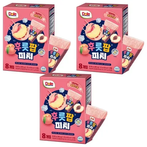 돌 후룻팝 피치 8p, 496ml, 3개