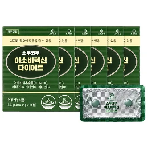 소우코우 이소비텍신 다이어트 식품, 14정, 6개