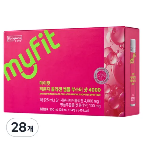 동국제약 마이핏 저분자 콜라겐 앰플 부스터샷 4000, 28개, 14회분