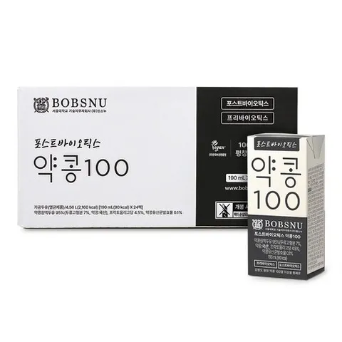 서울대밥스누포스트바이오틱스약콩100 두유, 190ml, 24개