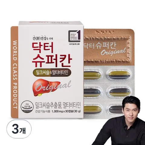 닥터슈퍼칸 에이치엘사이언스 밀크씨슬 멀티비타민 30g, 30정, 3개