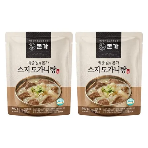 백종원의 본가 스지 도가니탕, 700g, 2개