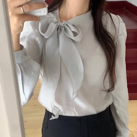 루나걸 여성용 바이드라 리본 블라우스 L26SPBL122637