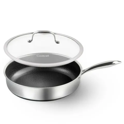 쿡셀 인덕션 7세대 세라믹 블랙에디션 IH 소테팬 28cm + 유리뚜껑 랜덤발송 세트, 1세트, 29.8cm