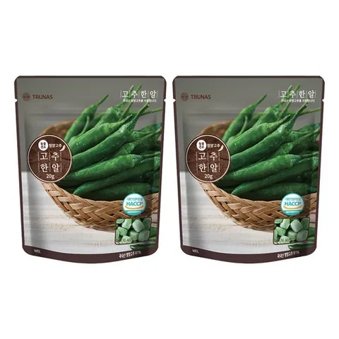 자연한알 간편 양념 고추한알, 20g, 2개