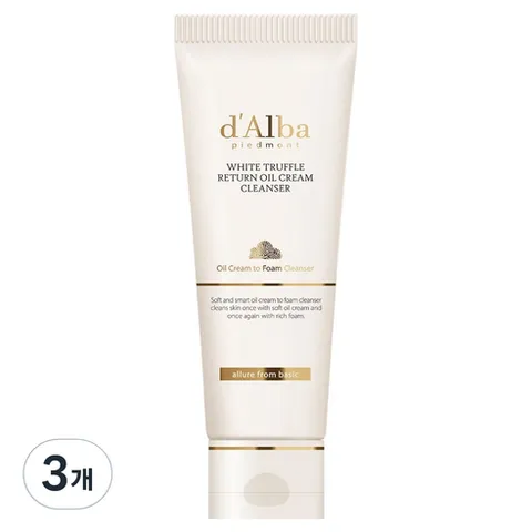 달바화이트 트러플 리턴 오일 크림클렌저튜브, 100ml, 3개