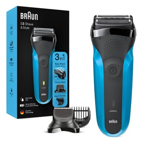 BRAUN 시리즈 3 전기면도기, 310BT, Blue