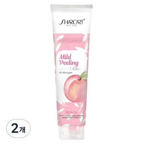 샤카트 페이스 바디 각질 제거 필링젤 복숭아향, 310ml, 2개
