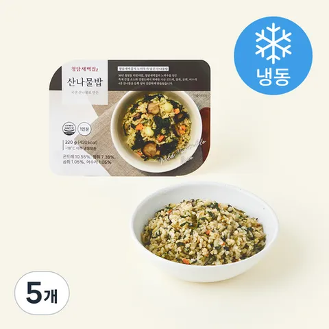 청담새벽집 산나물밥 (냉동), 220g, 5개