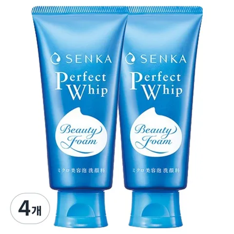 센카 퍼펙트 휩 페이셜 워시 FA 클렌징폼, 120g, 4개
