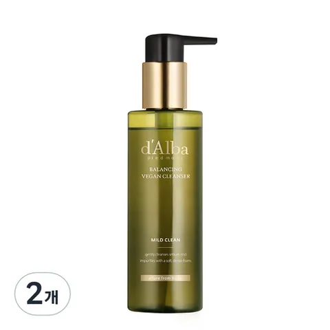 [비건뷰티] 달바 마일드 스킨 밸런싱 비건 클렌저, 200ml, 2개