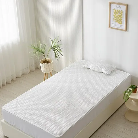 듀라룸 침대 냉감 밴딩 쿨 매트 + 쿨 베개 커버 세트, 화이트, 쿨매트+쿨베개 세트