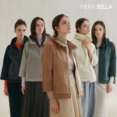 론칭가 79900원 피에라벨라 램스킨 레더 블럭 자켓 1종