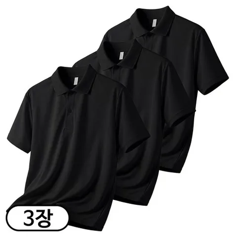 탑보이 3장 세트 기능성 쿨 드라이 카라 반팔 티셔츠 빅사이즈 (SCC5703PT)