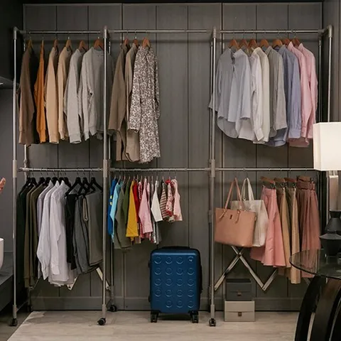 [까사마루] 키다리 행거 1+1세트, 2개, 블랙