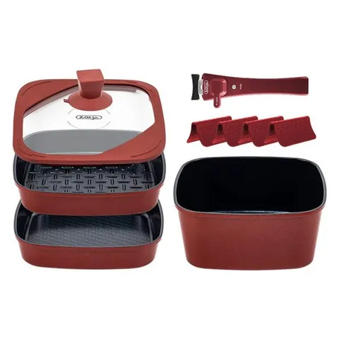 boohgle 보오글 프라이팬・냄비 세트 IH&가스 불 대응 손잡이를 취할 수 있다