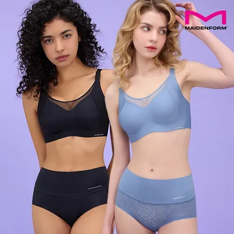 메이든폼 라이트 듀얼 리프팅 브라팬티 2세트BU/BK(MF014)