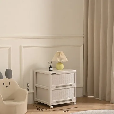 똔따렐리서랍장5단 아이보리 보리 Wstug 정리함 이층 아이보리, 슬라이딩 휠 2층 조개 화이트 46x43x49.5cm