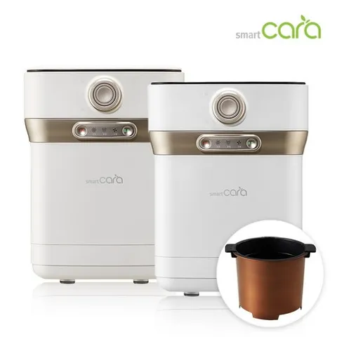 스마트카라 400 Pro X 건조분쇄 음식물처리기 2L + 건조통 세트, SC-D0209(음식물처리기), DR40A-P(건조통), 스노우화이트(음식물처리기), 브라운(건조통)