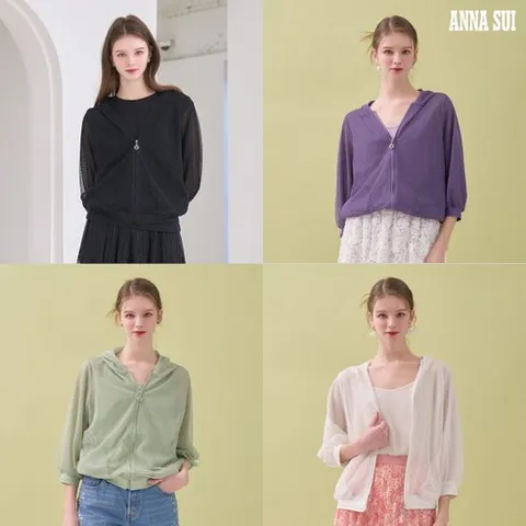 [안나수이] 메쉬 후드 점퍼